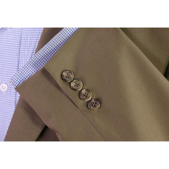 Ralph Lauren Olive Brown 2-Btn Wool Blazer Jacket 44L - Picture 6 of 9